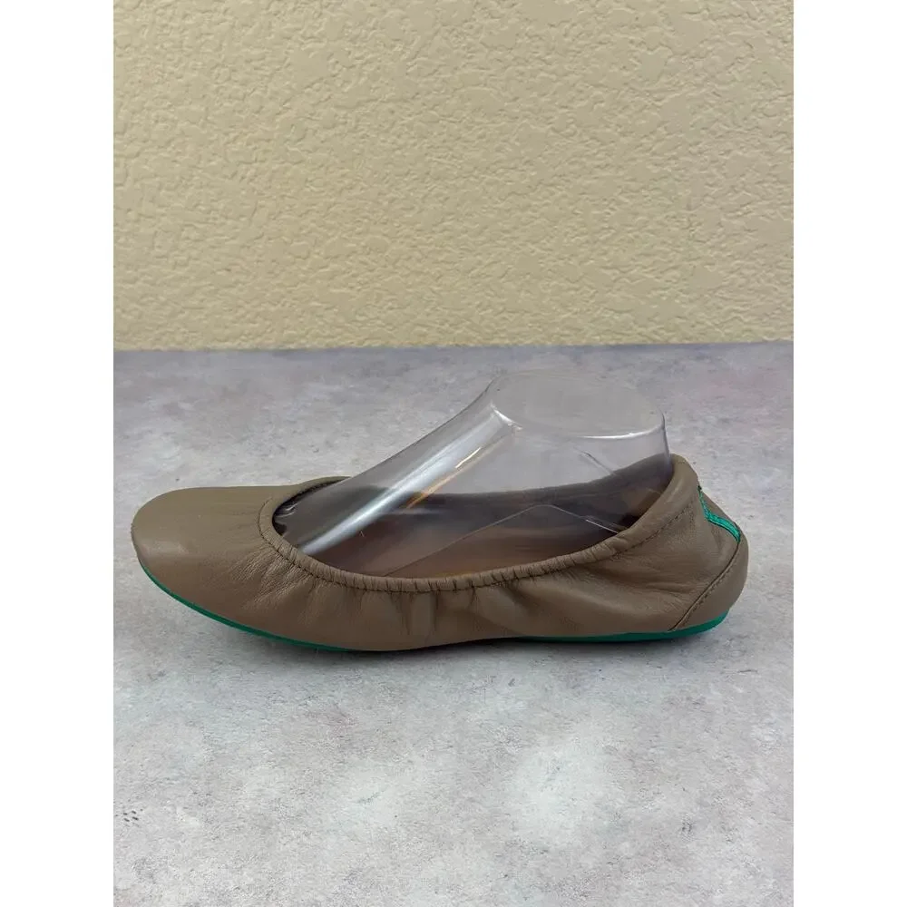 Tieks Shoes Womens Size 10 Brown Leather Ballet Flats Comfort Italy Casual